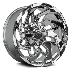 M240867n19 Off-road Monster M24 Wheels 20x10 -19 8x165.1 125.2 Chrome Rims Set Of 4