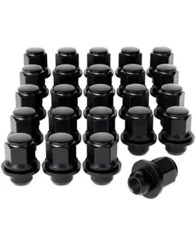 M12x1.5 Orion Motor Tech 5mga-6b Lug Nuts With Mag Seat 13/16 Inch 21mm 24 Pcs Black