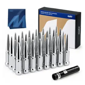 M14x1.5 Orion Motor Tech 6clf-8s 14mm Lug Nuts Chrome 32 Piece Spike Accessories Chevy Ram Ford Gmc