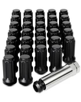 Mpnlns2cjd-8b Orion Motor Tech Omt 32 Spline Wheel Lug Nuts 9/16x18 Inch Fit Ford 94-10 Dodge Ram 2500 3500 More