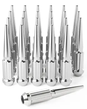 Mpnlns6clf-6s Orion Motor Tech Omt 24pcs Chrome Spike Lug Nuts M14x1.5 Wheel Accessories 4.4 Inch X0.9