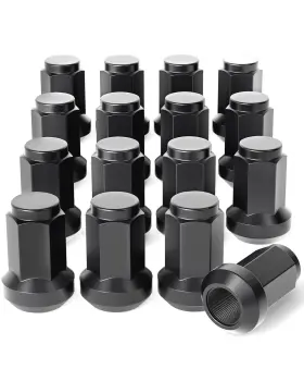 Mpnlnsd116-bk Orion Motor Tech Omt 16 Pcs 3/8 Inch -24 Tapered Lug Nuts Black Polaris Ranger 700 Rzr Xp900 800s 570