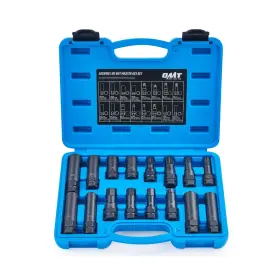 Wk1600 Orion Motor Tech 16pc Locking Lug Nut Master Key Set Sae And Metric Wheel Lock