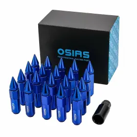 0101-blue Osias M12x1.5 20pcs Racing Wheel 60mm Lug Nuts With Socket Key For Honda Blue