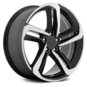 216bm-286545 Performance Replicas 216 Wheels 20x8.5 45 5x114.3 64.15 Black Rims Set Of 4