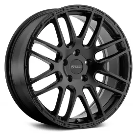 1880p6a405108m72 Petrol P6a Wheels 18x8 40 5x108 72.1 Black Rims Set Of 4