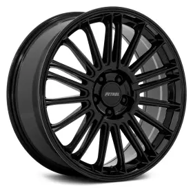 Pe001bx18804540 Petrol P1d Wheels 18x8 40 5x108 72.56 Black Rims Set Of 4