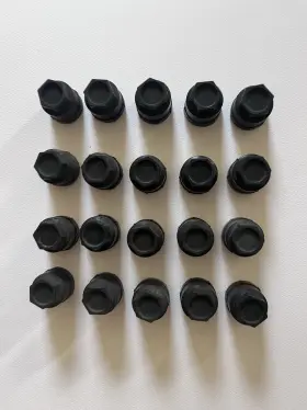 K-111-20 Pontiac 1982 - 1992 Trans Am Firebird Camaro Black Lug Nut Cover Cap Set 20 Piece Gm
