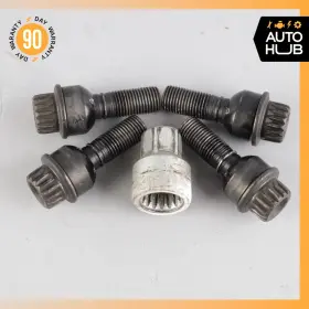 99136198001 Porsche Cayenne 958 S E-hybrid Wheel Rim Lug Nut Bolt Set Of 4 With Adapter Oem