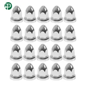 Pf4477968 Powerfit 20 Pack Chrome Semi Truck Lug Nut Covers 33mm Push-on Style 2 3/8 Inch Plastic