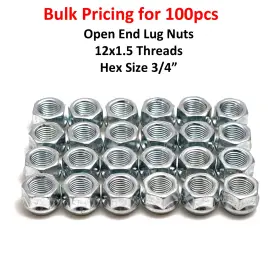 Pe-12x1.5-cs-sr-100pc-50187 Precision European Motorwerks 100 Pcs 12x1.5 Wheel Lug Nuts Open End Acorn Cone Seat Wholesale Bulk Savings