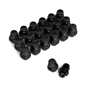 Pe-20pc-12x1.5-mag-bk Precision European Motorwerks 20pcs M12x1.5 Mag Lug Nuts With Washer Flat Seat For Various Toyota Lexus Black