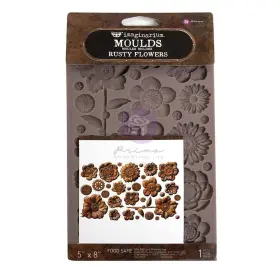 5a00371n-1h82d Prima Marketing 655350951429 Finnabair Decor Moulds 5 Inch X8 X8mm-rusty Flowers -