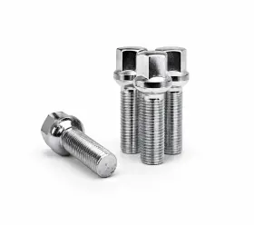 Pl.1809l.6108155 Prime Lugs 4 Pack 14x1.5 Chrome Ball Seat Lug Bolts 17mm Hex Long 40mm Shank For Spacers