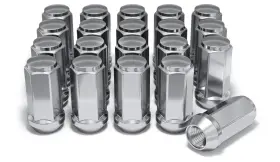 Pl.1950xl Prime Lugs 20 Pack Chrome M14x2.0 Xl Bulge Acorn Lug Nut 3/4 19mm Hex 1.9 Inch Tall 14x2