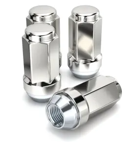 Pl.3010st Prime Lugs 9/16 Inch -18 Stainless Steel Capped Duplex Acorn Lug Nut 7/8 Hex 2 Tall 4 Pack