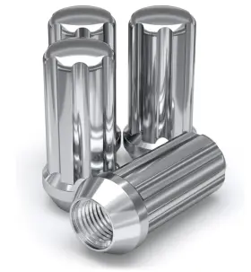 Pl.3810l.3800l Prime Lugs 4 Pack 9/16 Inch -18 Duplex 7 Spline Lug Nuts With Key For Aftermarket Wheels