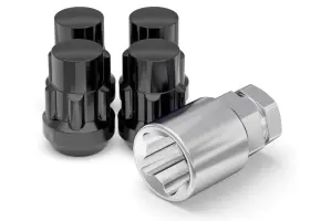 Pl.40900sbk Prime Lugs M14x1.50 Acorn Black Wheel Locks 4 Pack For Most Ford Dodge Chevy Custom Wheels