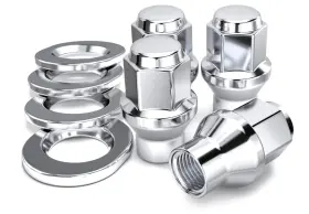Pl.7812.785 Prime Lugs Chrome M12 X 1.75 Et Bulge Lug Nuts With Conical Center Washers 4 Pack