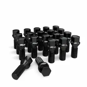 Pl.84k556-28blk Prime Lugs 20 Black 14x1.5 Cone Seat Wheel Lug Bolts 28 Mm Shank For Aftermarket Wheels