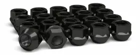 Pl.881167blk Prime Lugs 20 Pack 9/16 Inch -18 Open End Acorn 21mm 0.84 Long Lug Nuts Black 3/4 19mm Hex