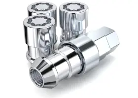 Pl.mg40710s Prime Lugs 4 Pack Chrome M12x1.5 Conical Seat Socket Type Wheel Locks Random Lock Pattern