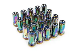 Wri15ka Project Kics Lug Nut And Lock Set R40 Iconix 14x1.25 20pc Neochrome