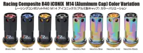 Wria14na Project Kics 14x1.50 R40 Iconix Lock And Lug Nuts Neo Chrome With Gold Cap