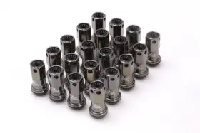 Wrif03ck Project Kics 12x1.25 R40 Iconix Classical Lug Nuts With Black Plastic Cap