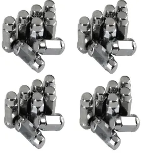 Pmx289ll-k8-c Promaxx 32 Piece Set Of 9/16-18 Chrome Acorn 1.9 Inch Tall Lug Nuts 3/4 Hex Closed