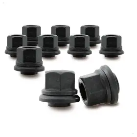 20102923 Psgsp Two-piece 6mm Sleeve Flanged Wheel Nuts 10pcs M22x1.5 Hex33mm Black Fo