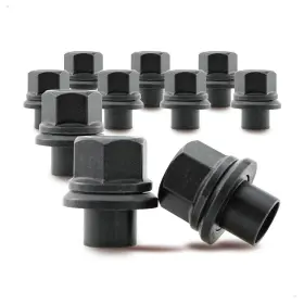 20103023 Psgsp Two-piece 19mm Sleeve Flanged Wheel Nuts 10pcs M22x1.5 Hex33mm Black F
