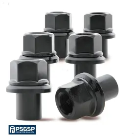 20103133 Psgsp 6x 28mm Sleeve Wheel Lug Nuts M22x1.5 Thread 33mm Hex Skirt Flange For Semis