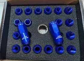 Racing Wheel Nuts 194286029494 Blue Jdm Steel Lug M12 X 1.25 Subaru Nissan Suzuki 20 Pc