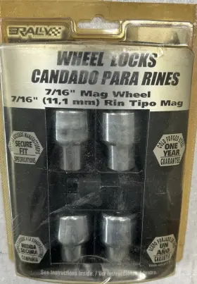 350-17290 Rally Chrome Wheel Lock Set 7/16 Mag With Key