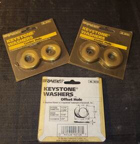 Rally 90706 Nos Vintage 1996 Keystone Klassic Wheel Washers Center Offset Hole 3-pack