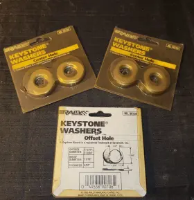 90706 Rally Nos Vintage 1996 Keystone Klassic Wheel Washers Center Offset Hole 3-pack