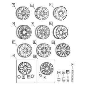 6cv281xfaa Ram Oe For 2500 2018-2019 Wheel