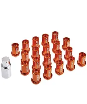 74020001005or Rays Nut Set L42 5h Straight M12 X 1.5 Orange Anodized New