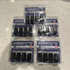 74130000012bk Rays Racing Lug Nuts Closed End Medium Rn-c L35 4pc 12x1.5 Bk Black 17hex