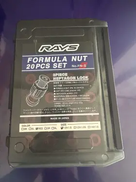 Rays 7414000012013 Formula Nut Set L45 Fn-ii - M12 .x 1.5 Red 20 Lugs Located In The Usa
