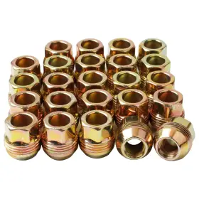 Hy-n006-24 Reeauto Set Of 24 M14x1.5 Oem Factory Wheel Lug Nuts Pack Black Gold
