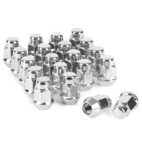 Am25781 Richeer 20pcs 1.4 Inch Chrome Wheel Lug Nuts 12x1.5 Closed End Bulge Acorn