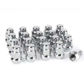 Am25782 Richeer 20pcs 1.4 Inch Chrome 1/2-20 Closed End Bulge Acorn Lug Nuts - 3/4 19