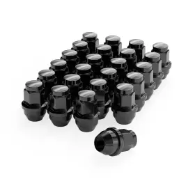 24pcs-2015-2025 Richeer Am29772 24pcs Lug Nuts For F150 One-piece Oem M14x1.5 Black