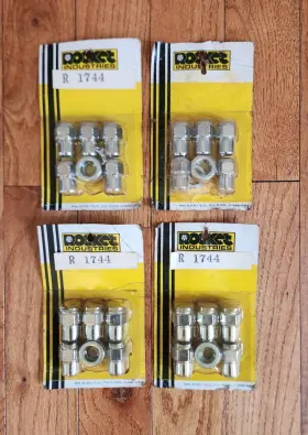 R-1744 Rocket Industries Vintage Racing Chrome Lug Nuts Part #r-1744 Nos