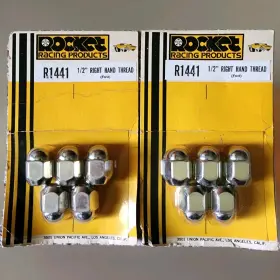 R1441 Rocket Industries Vintage Racing Chrome Lug Nuts 1/2 Inch Rh # Nos