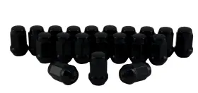 Rocket Racing Wheels 090127651940 C1707b-set 12mm 1.5 Bulge Acorn Lug Nuts Black 3/4 Hex 20