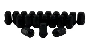 M14x1.5 Rocket Racing Wheels 090127771808 C1709b-set Black Bulge Acorn Lug Nuts 3/4 Hex 20pc
