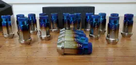 M12xp1.5 Rowen 6na001 Jdm Genuine Pure Titanium Lug Wheel Nuts Set Of 20 Made In Japan
